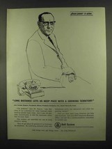 1965 Bell Telephone Ad - Keep Pace Growing Territory - £14.76 GBP