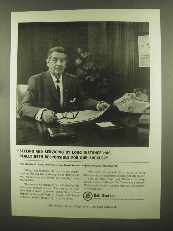 Primary image for 1965 Bell Telephone Ad - Selling and Servicing