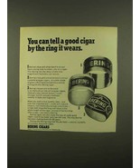1965 Bering Cigars Ad - Tell By The Ring It Wears - $18.49