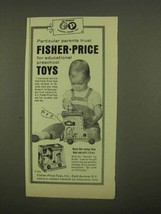 1965 Fisher-Price Toys Ad - Music Box Lacing Shoe - $18.49