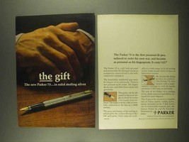 1965 Parker 75 Pen Ad - First Personal-Fit Pen - £14.54 GBP