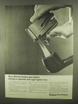 1965 Ronson Varaflame Lighter Ad - Pipe Cigarette Cigar - £14.57 GBP