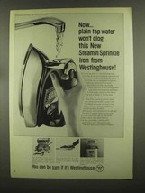 1965 Westinghouse Steam&#39;n Sprinkle Iron Ad - Tap Water - £13.99 GBP