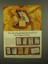 1965 Zippo Lighter Ad - Like All Zippos, It Works - $18.49