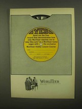 1965 Wurlitzer Organ Ad - Teaches Me To Play Like Pro - £14.27 GBP