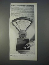 1966 Pitney-Bowes Mail Scale Ad - Wasting Postage - $18.49