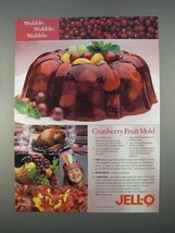 1996 Jell-O Cranberry Gelatin Ad - Cranberry Fruit Mold - $18.49