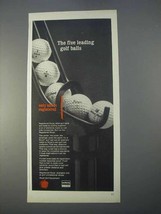 1966 UniRoyal Royal Golf Balls Ad - Five Leading Balls - $18.49