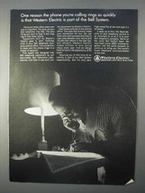 1966 Western Electric Ad - Reason Rings So Quickly - £14.50 GBP