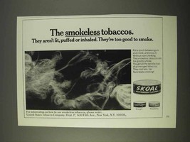 1970 Skoal Tobacco Ad - The Smokeless Tobaccos - £14.54 GBP