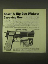 1974 Browning 9mm Hi-Power Pistol Ad - Shoot Big Gun - $18.49