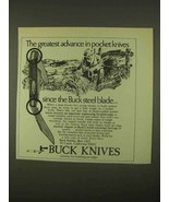 1974 Buck Knives Ad - Greatest Advance - £14.76 GBP