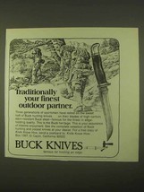 1974 Buck Knives Ad - Your Finest Outdoor Partner - £14.78 GBP