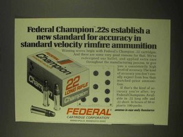 1974 Federal Cartridge Ad - New Standard for Accuracy - £14.78 GBP