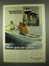 1974 Johnson V-4 135, 115, and 85 Outboard Motors Ad - $18.49