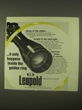 1974 Leupold Scopes Ad - Happens Inside Golden Ring - £14.54 GBP