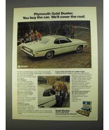 1974 Plymouth Gold Duster Car Ad - We&#39;ll Cover the Roof - £14.78 GBP