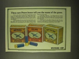 1974 Peters Shotgun Shells Ad - The Name of the Game - £14.54 GBP