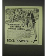 1976 Buck Knives Ad - Finest Outdoor Partner - £14.61 GBP