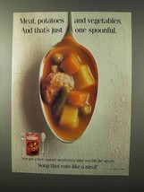 1995 Campbell's Chunky Soup Ad - Meat, Potatoes - $18.49