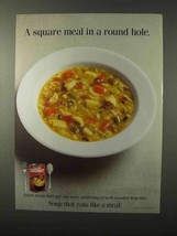 1995 Campbell's Chunky Soup Ad - A Square Meal - $18.49