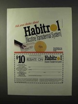 1995 Habitrol Nicotine Transdermal System Ad - £14.48 GBP
