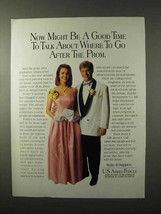 1995 U.S. Armed Forces Ad - Where to Go After the Prom - £14.65 GBP