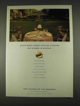 1996 Bahamas Tourism Ad - Sidney Poitier&#39;s Dinner - £14.50 GBP