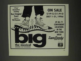 1996 Big The Musical Cast Recording Ad - £14.55 GBP