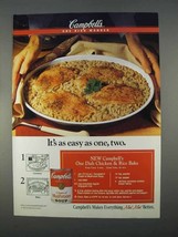 1996 Campbell's Soup Ad - Chicken & Rice Bake - $18.49