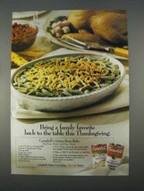 1996 Campbell&#39;s Soup Ad - Green Bean Bake - £14.55 GBP