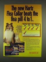 1996 Hartz Flea Collar Ad - Beats the Flea Pill 4 to 1 - $18.49