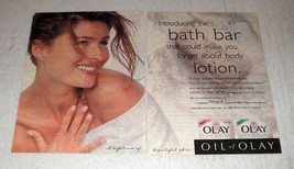 1996 Oil of Olay Bath Bar Ad - Forget Body Lotion - £14.55 GBP