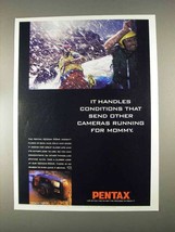 1996 Pentax IQZoom 90WR Camera Ad - Handles Conditions - £14.78 GBP