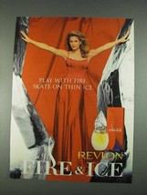1996 Revlon Fire &amp; Ice Perfume Ad - Cindy Crawford - £14.50 GBP