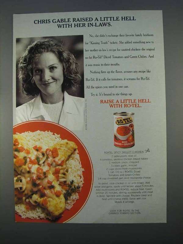 1996 Ro-Tel Diced Tomatoes and Green Chilies Ad - $18.49
