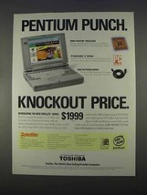 1996 Toshiba Satellite 100CS Notebook Computer Ad - $18.49