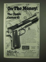 1997 Ed Brown Classic Custom 45 Pistol Ad - On Money - £14.49 GBP