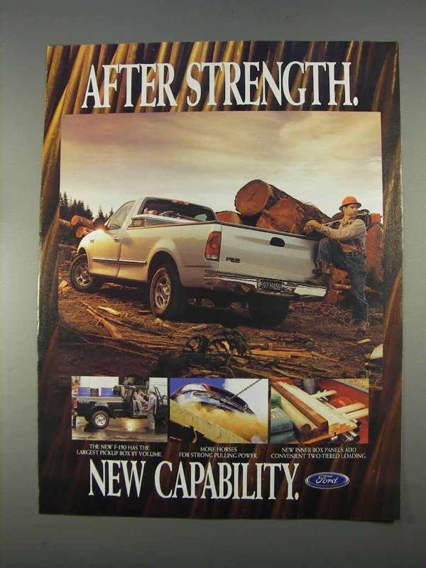 1997 Ford F150 Pickup Truck Ad - New Capability - $18.49