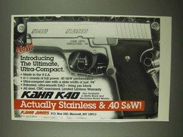 1997 Kahr K40 Pistol Ad - The Ultimate Ultra-Compact - £14.54 GBP