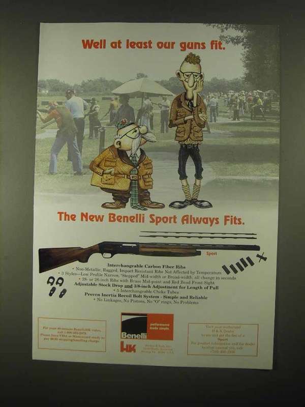 Primary image for 1997 Heckler & Koch Benelli Sport Shotgun Ad - Guns Fit