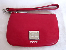 Ralph Lauren Leather Newbury Wristlet Coin Pouch Red NWT - £36.63 GBP