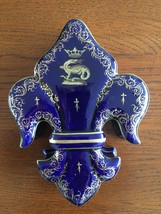 Antique 1882 Gustave Asch ( 1856-1911) Fleur-de-Lis jewelry trinket box - £431.13 GBP