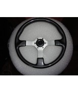 Gussi Boat Steering Wheel Black Carbon Look with Brushed Spoke &amp; Polishe... - $376.11 CAD
