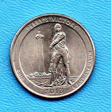 2013 P - Perry's Victory and Peace Memorial - Ohio - America The Beautiful  - £1.59 GBP