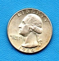 1964 D Washington Quarter - Circulated - Silver - £6.38 GBP