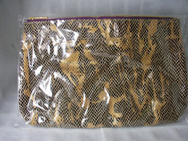 Tarte Large Cosmetic Bag - Snake Print   11&quot; X 7.5&quot; zipper top - £12.16 GBP