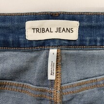 Tribal Denim RN#143728 Women's Blue Cotton Blend Front Slit Denim Skirt Size 8 image 3
