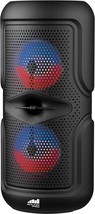 Naxa NDS-4502 Portable Dual 4″ Wireless Party Speaker with Disco Lights,, Black - £35.16 GBP