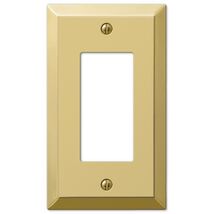 Amerelle Century Polished Brass 1 gang Stamped Steel Decorator Wall Plate - $8.95